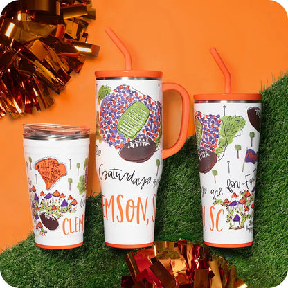 Saturdays in Clemson Straw Tumbler 32oz