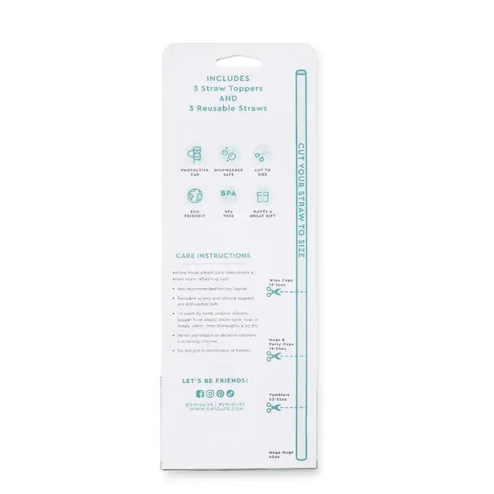 Match Point Straw Topper Set