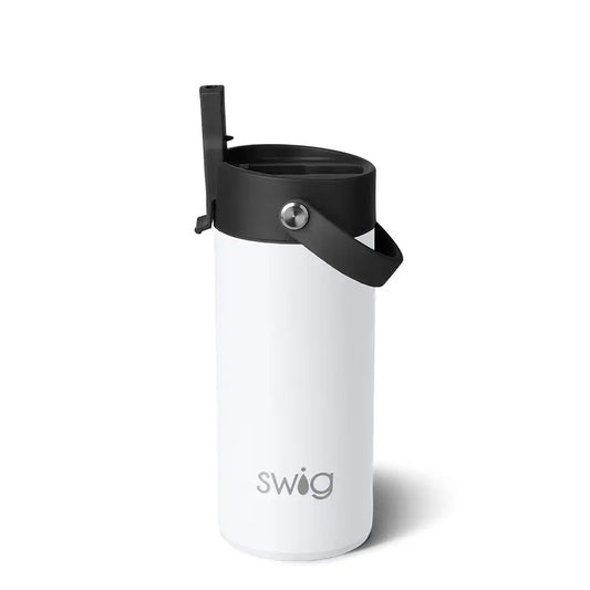 White Flip + Sip Slim Tumbler 12oz