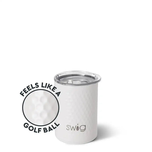 White Golf Ball Short Tumbler 12oz
