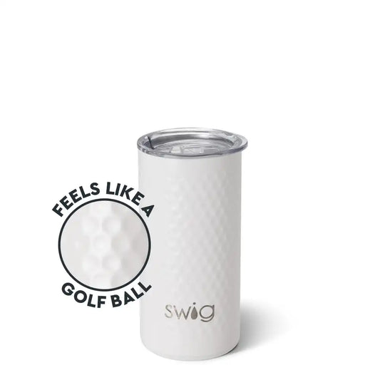 White Golf Ball Slim Tumbler 12oz