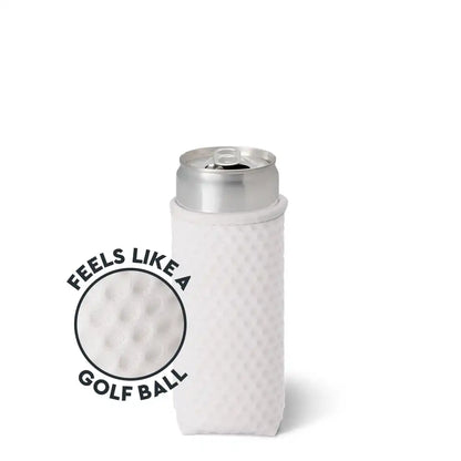 White Golf Ball Slim Can Coolie