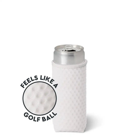 White Golf Ball Slim Can Coolie