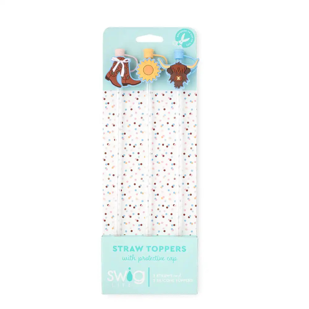 Cowgirl Coquette Straw Topper Set